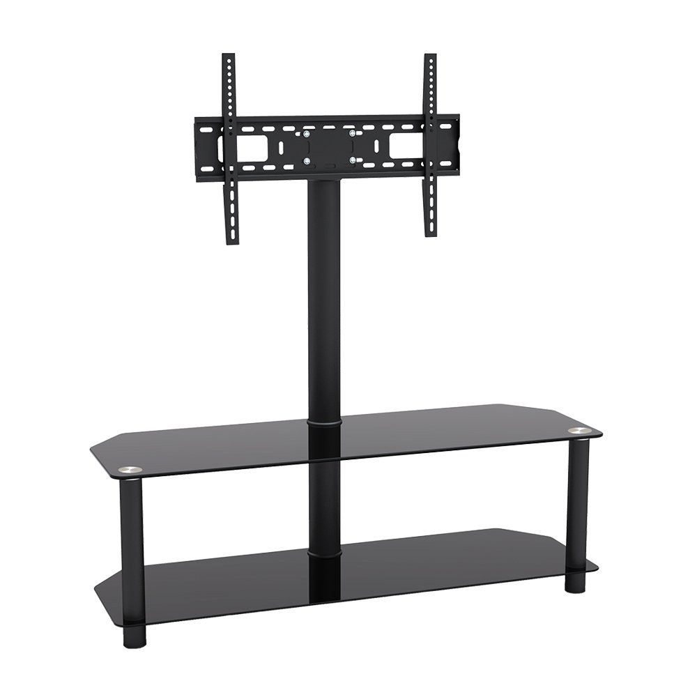 2 Layer Glass & Metal TV Stand For 32"-55" TVs