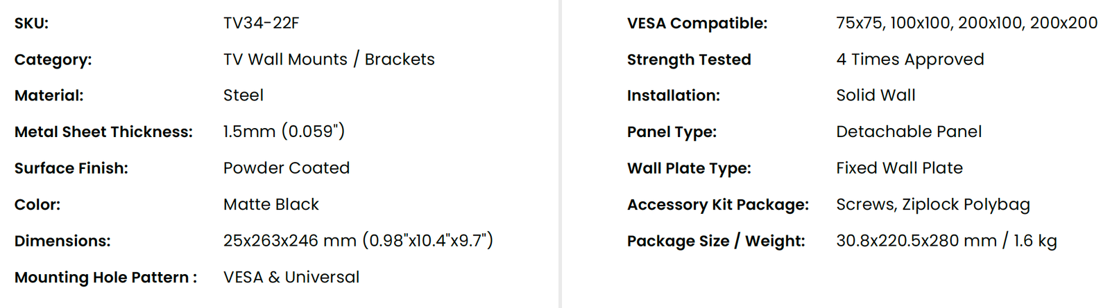 TV34-22F details