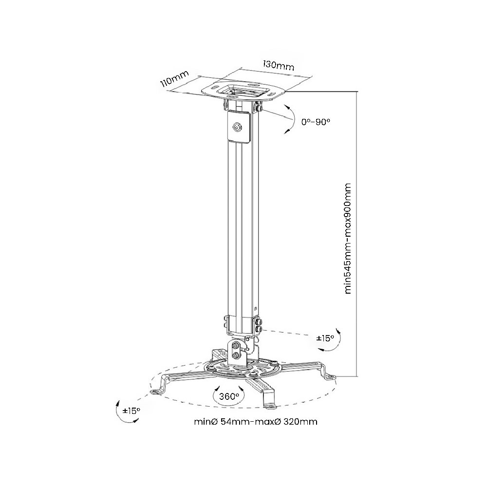 True Vision Projector Ceiling Bracket - Image 3