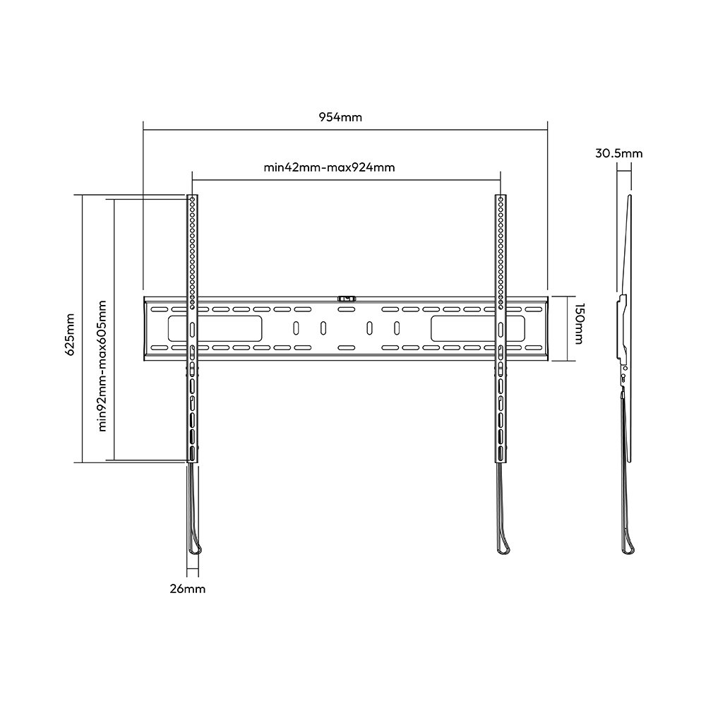 Low Profile Fixed TV Wall Mount For 60"-100" - Image 4