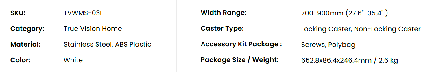 TVWMS-03L details