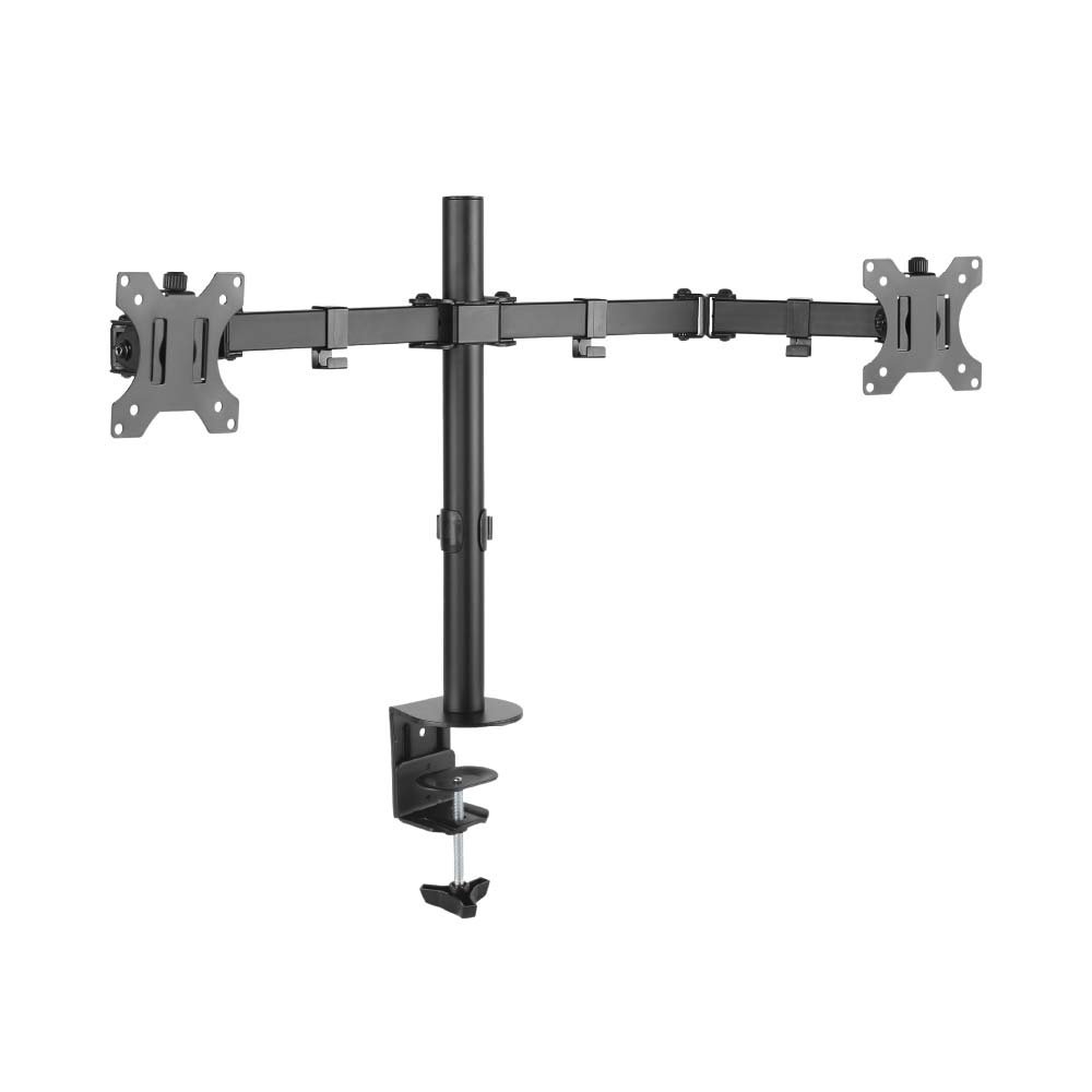 Dual Articulating Monitor Arms for 17"-32" (Clamp & Grommet)