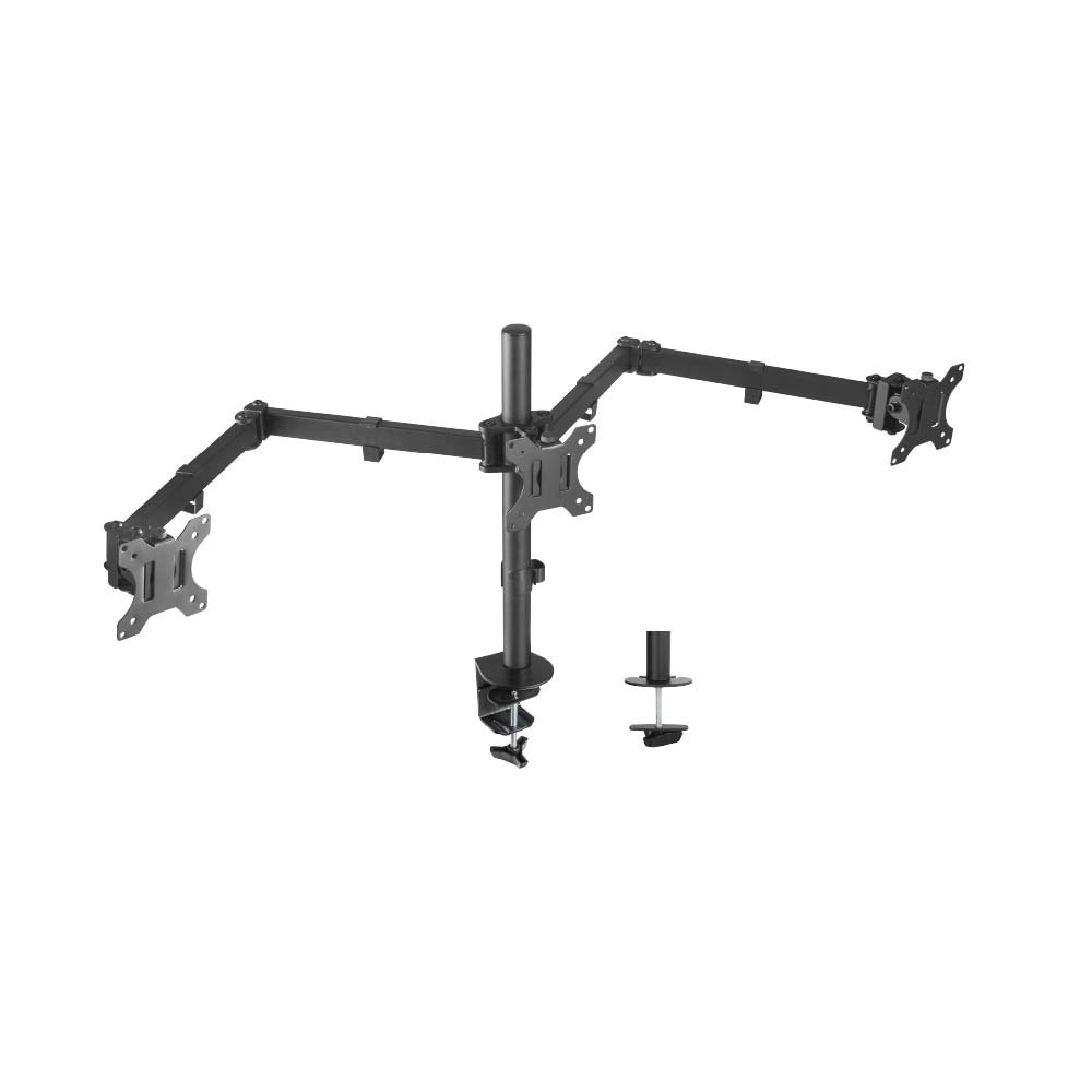 Triple Monitor Articulating Mount For 13”-27"