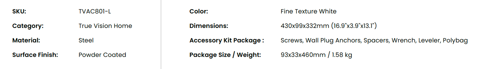 TVAC801-L details