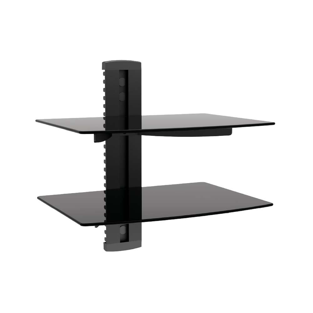 DVD / Cable Box Wall Mount Double Shelf