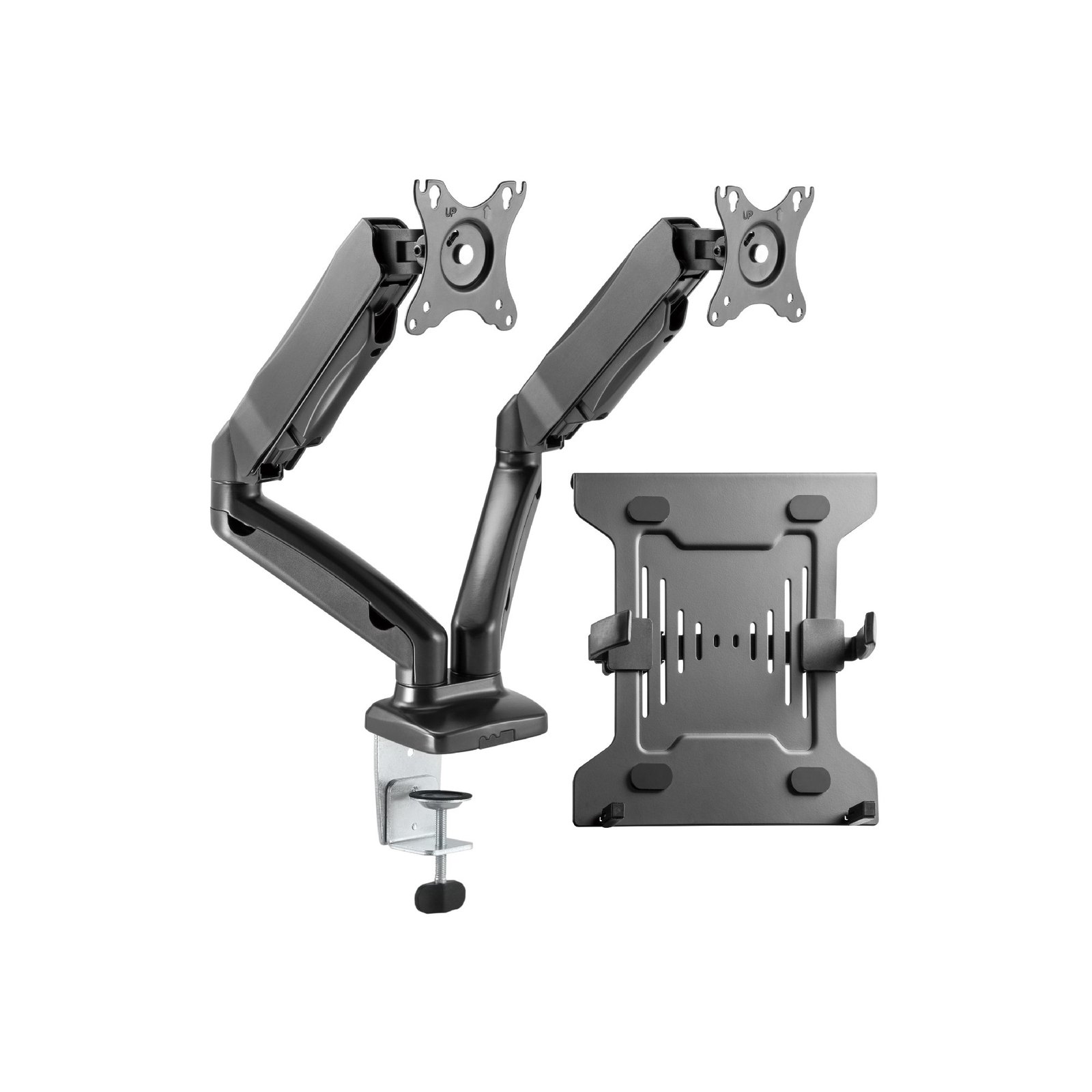 Dual Counterbalance Monitor Stand and Laptop Holder for 17"-32" - Image 2